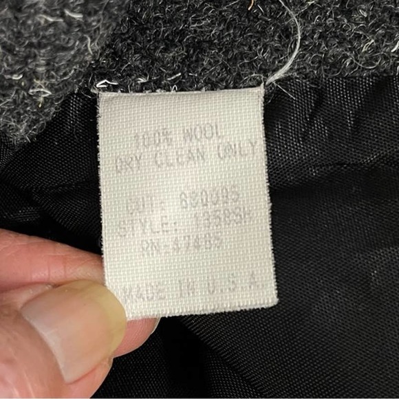 Adec by Phillipe Adec Sz M Black Gray 100% Wool Drop Shoulder Tweed Blazer #4083 - Picture 4 of 9